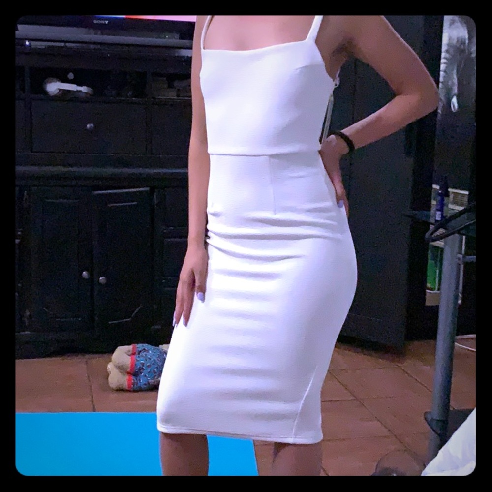 White flattering dress